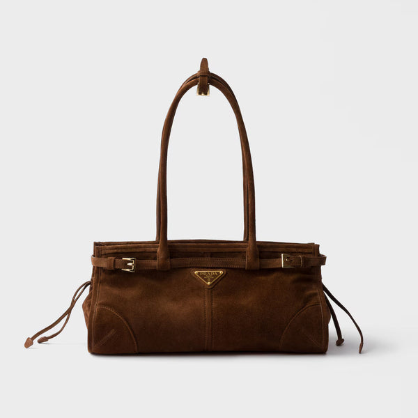 Prada Bonnie medium  suede handbag