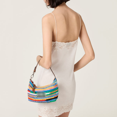 Multicolored Crochet Pouch