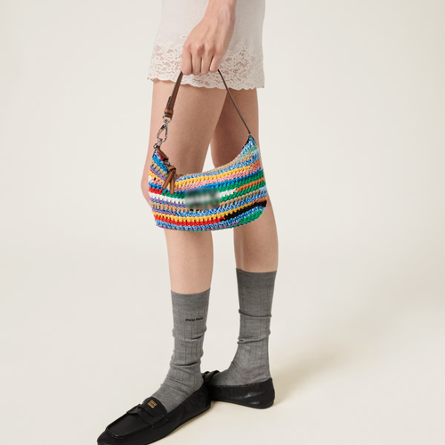 Multicolored Crochet Pouch