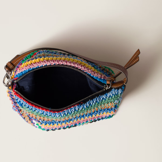 Multicolored Crochet Pouch