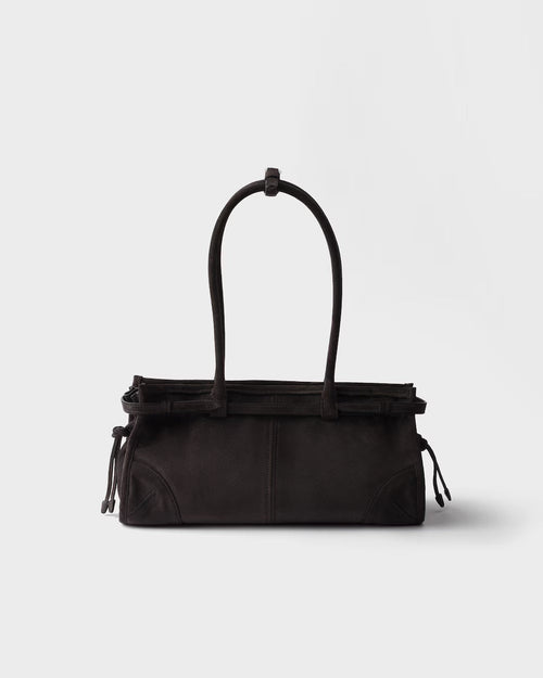 Prada Bonnie medium  suede handbag