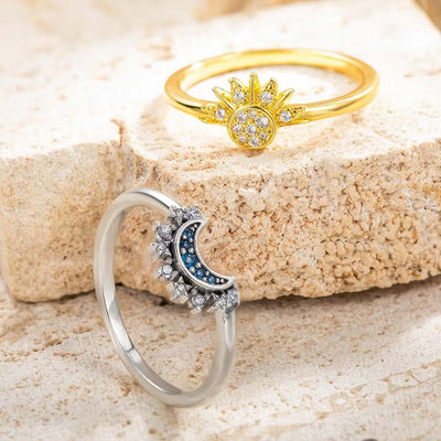 Celestial Moon Love Rings