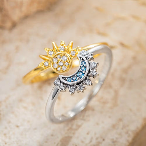 Celestial Moon Love Rings
