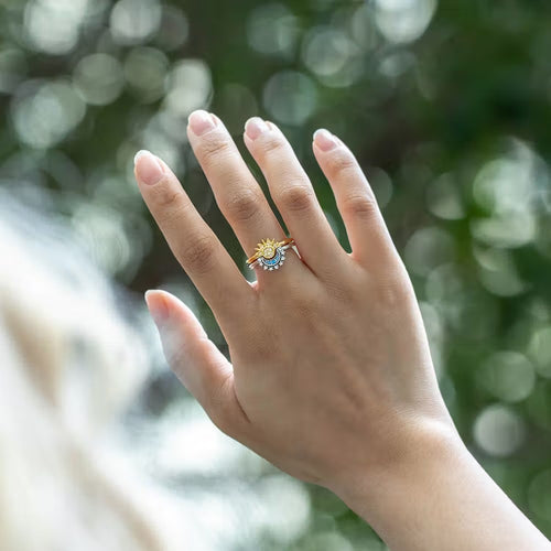 Celestial Moon Love Rings