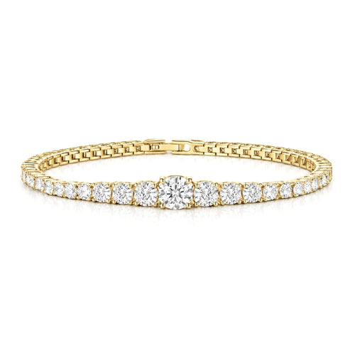 THE GRADUATED TENNIS BRACELET - GOLD