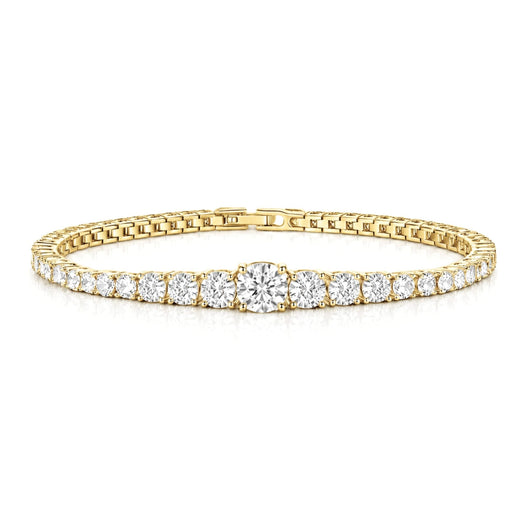 THE GRADUATED TENNIS BRACELET - GOLD